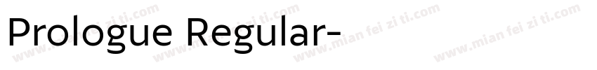 Prologue Regular字体转换